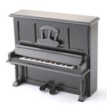 Black Upright Piano (125mmW x 110mmH x 55mmD)