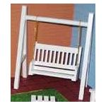 Outdoor Swinging Chair White (122 x 66 x 148Hmm)