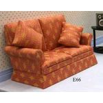 2 Seater Sofa Red Diamond Fabric (130Wx78Hx70Dmm)