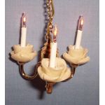 Ceiling Light 3 Arm with Flower Holder Long Candles