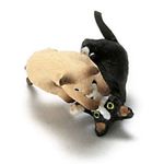 Playing Kittens Siamese Brown and Socks (0.5"H x 0.875"W x 0.25"D )