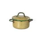 1:24 or small 1:12 Scale Casserole Pan Medium Gold (0.125"H x 0.25"W x 0.875"D)