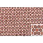 Tile: Hexagons, 11" X 15 1/2", Dark Terra Cotta/Terra Cotta