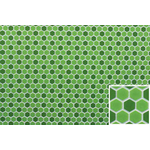 Tile: Hexagons, 11" X 15 1/2", Light Green/Dark Green