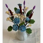 Flowers Blue with Lillies (60mmH)