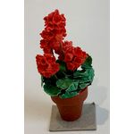 Geranium Flowers in a Pot by Kathy Brindle (15Diam x 45Hmm)