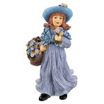 Victoria Girl with Basket (5"H x 2.5"W x 2.25"D)