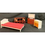 1:6 Teenage Bedroom Set 6 Pieces NOTE: Small Sizes, Check Dimensions - Old Stock Clearance