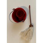 Red Bucket with Mop (Broom 90L, Bucket 25H x 30mmDiam)