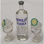 Bottle and Glasses Set, Vodka (Bottle 38mm)
