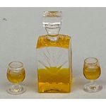 Crystal Decanter and Glasses Set (Lighter) (Decanter 20H x 8 x 8mm)