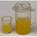 Jug and Glass of Orange Juice (Jug 20H x 12 Diam mm)