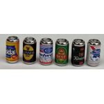 Cans of Drink Set of 6 (6 Diam x 13Hmm)