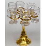 Glass Stand Gold Includes 6 Glasses (34H x 32Wmm)