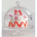 Red Cake with CakeStand and Lid