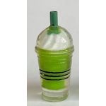 Green Drink with Cream on Top (12Diam x 25H + 5mmH straw)