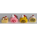 Large Cakes Slices Set of 4 (Approx: 15 x 15mm)