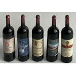 1:6 or Large 1:12 Scale Red Wine Bottles Set of 5 (47Hmm)