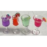 Cocktails Assorted Colours Set of 4 (7 Diam x 20Hmm)