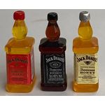 1:6 or Large 1:12 Jack Daniels Bottles Set of 3 (10 x 10 32Hmm)