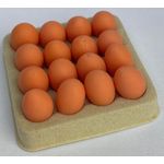 1:6 or Large 1:12 Scale Tray / Pallet of Eggs Brown (Tray:40 x 40mm, Egg:8 x 12mm)