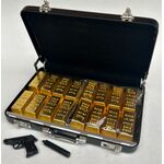 1:6 Briefcase with 16 Bars of Gold (100 x 70 x 15mm)