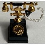 1:6 Small or 1:12 Large Black Telephone Old Style (Base 20W x 16D, 30Hmm)
