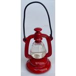Metal Lantern Red (22 Diam x 33Hmm (plus loop)) (Not Electrical)