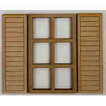 Rectangle Window with Shutters for Book Nook Kit Laser Cut (80 x 98mm)