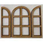 Arch Window with Shutters for Book Nook Kit Laser Cut (80 x 100mm)