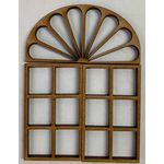 Arch Window with Sunlight Pattern for Book Nook Kit Laser Cut (80 x 55mm)