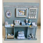 Blue Nursery Scene by Lynne's Minis (170W x 37D x 180Hmm)
