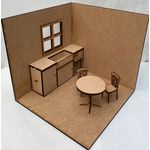 Corner Room Box Kitchen Diner Kit Laser Cut (260 x 260 x 240Hmm)