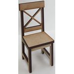 Dining Chair with Cross Back Kit Laser Cut (35Wx 36D x 85mmH)