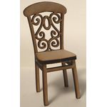 Dining Chair with Curly Back Kit Laser Cut (35Wx 36D x 85mmH)