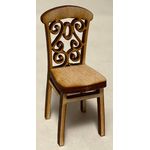 1:24 Laser Cut Dining Chair with Curly Back Kit
