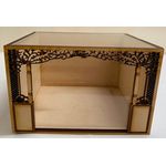 1:48 Room Box 'Victorian' with Perspex Front and Top Kit (Inside 102W x 85D x 68Hmm)