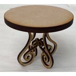 Round Table with Curly Legs Kit Laser Cut