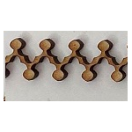 Laser Cut Trim Zig Zag  (296 x 13mm) Zoomed in