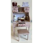 Pink Desk Set with Stool by Lynne's Minis (88W x 50D x 155Hmm)