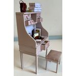 Pink Desk Set with Stool by Lynne's Minis (88W x 50D x 155Hmm)