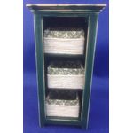 Green Cupboard with Storage Baskets by Lynne's Minis (50W x 30D x 125Hmm)