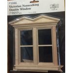 Victorian Non-Working Double Window (Fits opening 5 1/16"W x 5 1/16"H)