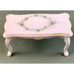 Coffee Table Mauve with Hand Painted Flowers by Petite Romantique