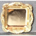 1:6 or Large 1:12 Scale Plastic Tray Gold Small Square (57 x 57mm)