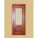 Provincial Single Door with Glass, walnut (Fits opening 3 1/16″W x 7 9/16″H)