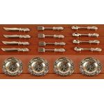 Plate and Cutlery Set (4 of each) (Plate: 25mm Diameter)