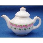 Teapot Pink Flower Line Round (38 x 22 x 25Hmm)