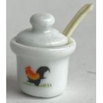 Sugar Bowl with Rooster Design (13 Diam x 12Hmm)