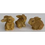 Resin Rabbits Set of 3 (Approx: 27mmH)
